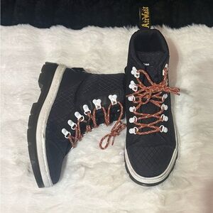 Dr.Martens Black Quilted High-Top Waterproof Sneakers w/ AirWair Soles Bouncing.